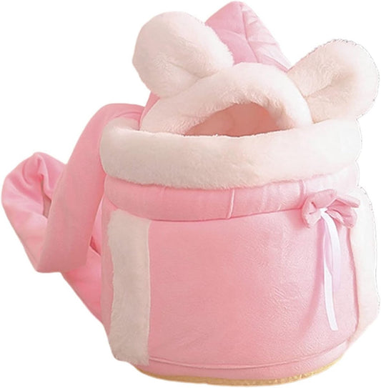 Cat Bed - Backpack for Pet Travel - Can be used as a cat basket indoors - Side pockets to keep your hands warm - Wide shoulder straps - Best choice for traveling with small pets (Pink, Size M: 25*25*21) - Main product image