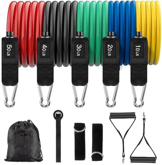 Resistance Bands - Exercise Bands - Training Bands - Resistance Bands with Handles for Men and Women - Exercise Bands for Fitness and Strength Training at Home - Main product image