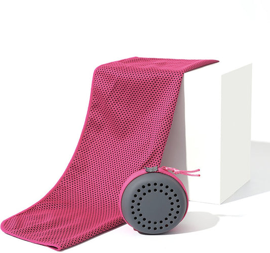 Cooling Towel for Summer & Sports - Quick-Drying & Cooling - Quick-Drying Towels - Cooling Towels for Running - With Storage Box - 30x80 cm (Adult Size) Pink - Main product image