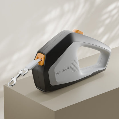 Dog Leash - Extendable Dog Leash - Strong Nylon Rope - 16 Feet (4.9 Meters) - One-Hand Brake, Stop, and Lock - Suitable for Medium and Large Dogs Weighing up to 105 lbs (49.9 kg) - Suitable for Walking and Training (Black) - Main product image