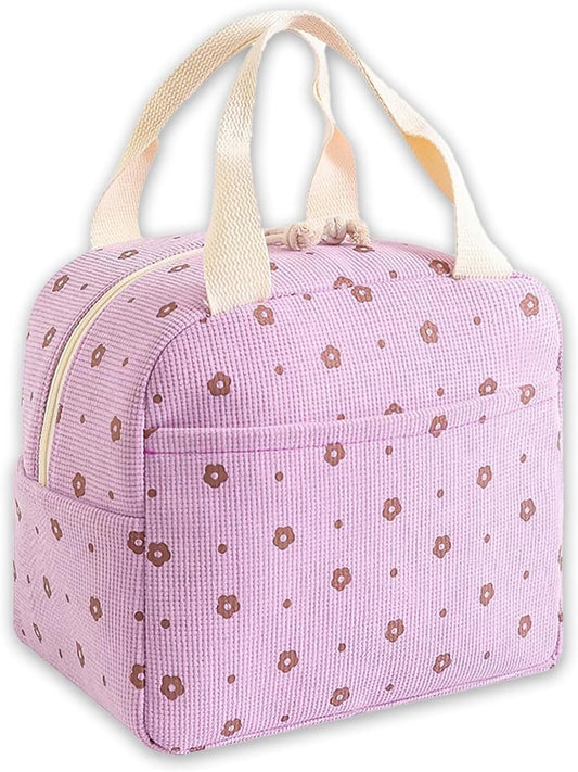 Cooler Bags - Lunch Bag - Handle Strap - Cooler Bag - Lunch Bag - Insulated Cooler Bag - Picnic Bag - 25.5*21*17cm - Suitable for work, office, travel and picnics（Purple） - Main product image