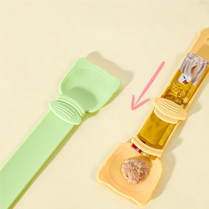 spoon for cats - Squeeze spoon for cat food - Feeding spoon for cat treats - Feeding spoon for wet food - Lick spoon for liquid cat food - Set of 3 - Product image 2