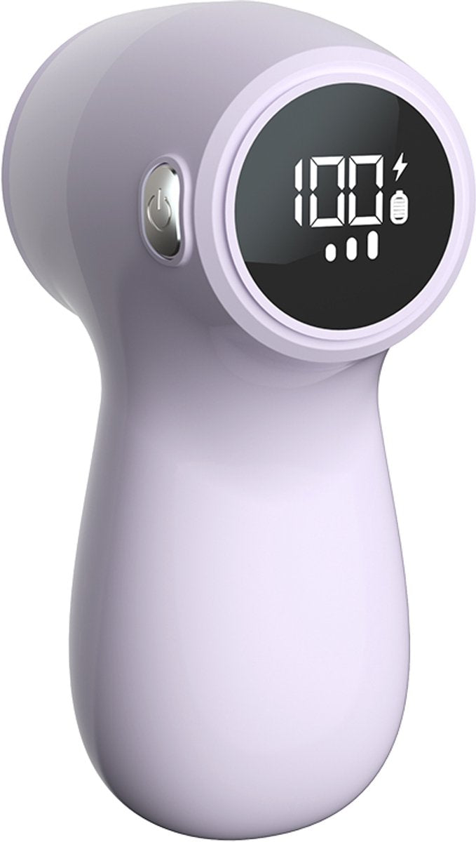 Rechargeable Lint Remover with Display - Lint Remover - Suction and Shave Function - Lint Remover - Type-C Charging - 3 Working Modes & 6-Blade System - Purple - Main product image