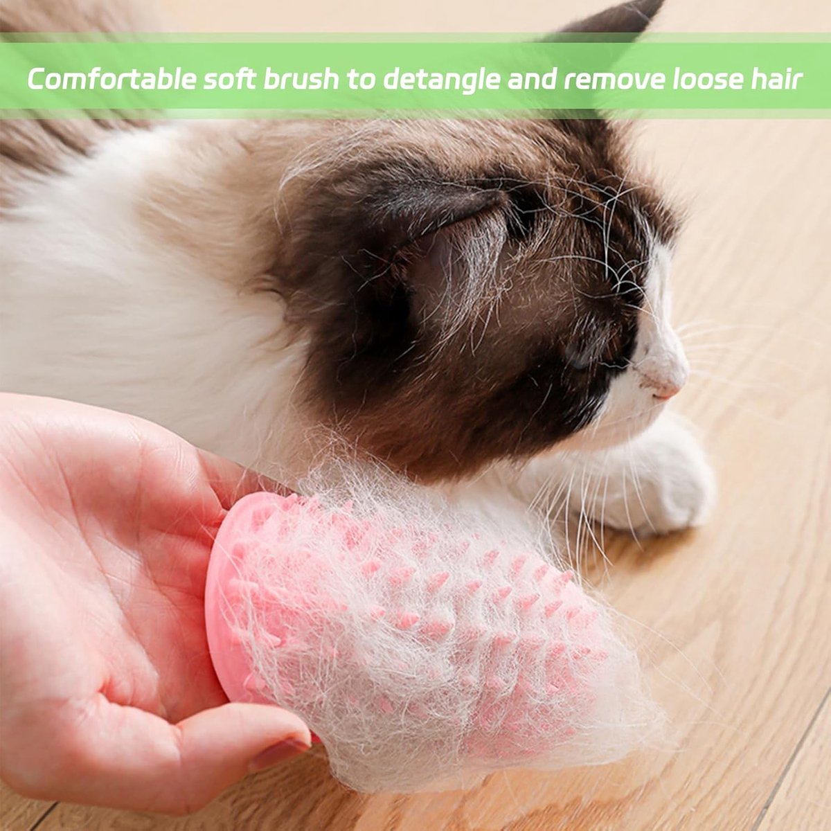 Cat Toys - Set of 4 - Scratching Post - Cat Comb - Made of Silicone - Reduces flying hair, scratching and itching - An excellent gift for cat lovers to give to their beloved pets. - Product image 4