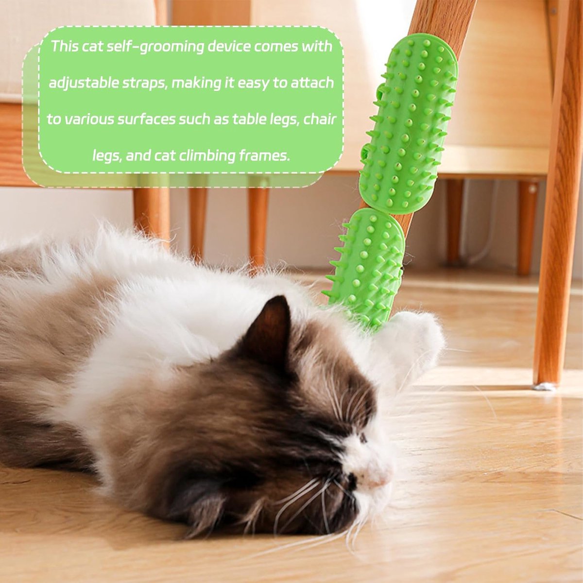 Cat Toys - Set of 4 - Scratching Post - Cat Comb - Made of Silicone - Reduces flying hair, scratching and itching - An excellent gift for cat lovers to give to their beloved pets. - Product image 5