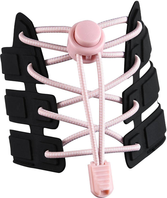 Sneaker Laces 120CM suitable for Sneakers - Elastic laces without a knot - Suitable for students and adults - With strong buckle and quick-release function (Light pink) - Main product image