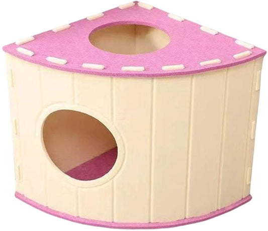 Cat House - Cat Basket - Cat Den - Felt-Shaped Cat Bed - Suitable for All Seasons - Warm | Scratch-Resistant - Pet Bed | Deep Sleeping Bed - Pink - Main product image