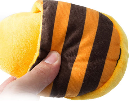 Dog Toys - Dog Cuddly Toy - Slipper Shape - Interactive - Dog Toy - Yellow-Brown Stripes - Product image 2