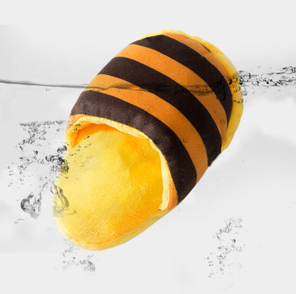 Dog Toys - Dog Cuddly Toy - Slipper Shape - Interactive - Dog Toy - Yellow-Brown Stripes - Product image 3