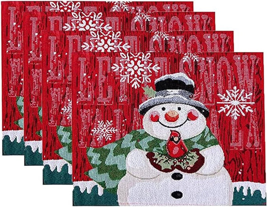 Placemats - Set of 4 - Christmas placemats - Christmas placemats - Home Decoration - heat-resistant and waterproof - suitable for Christmas parties and table decorations (25*35cm) - Main product image