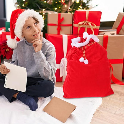 Gift Bags - Santa Claus Gift Bags - Extra Large Gift Bags - Red Christmas Wrapping Bags - For storing holiday gifts, sweets and surprises - Product image 6