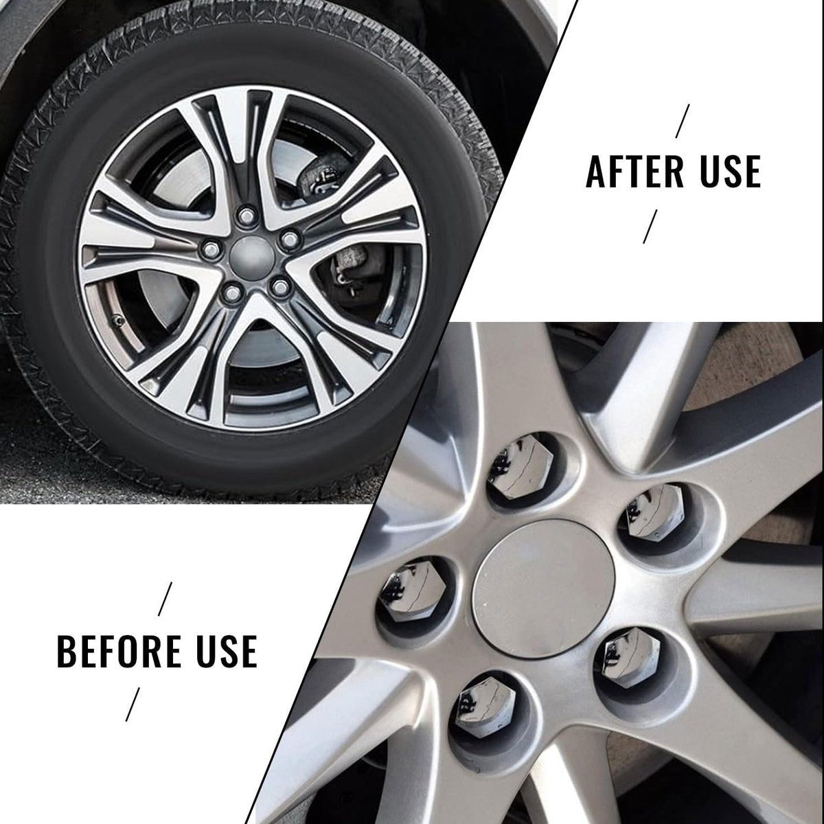 Universal wheel bolt covers (20 pieces) - 17 mm wheel bolt cover - wheel bolt cover - hexagon nut protector - with puller - suitable for all car brands (silver) - Product image 4