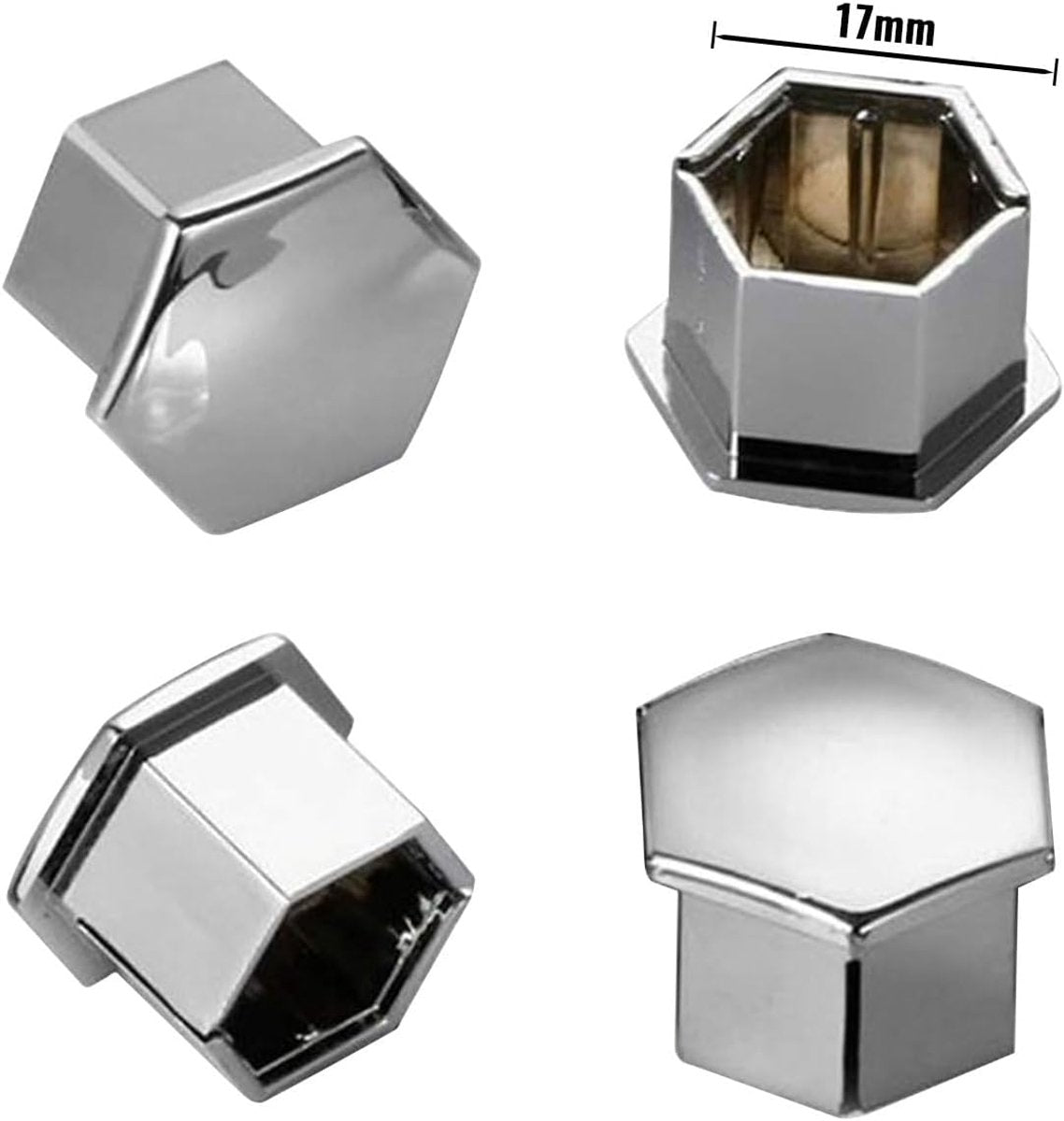 Universal wheel bolt covers (20 pieces) - 17 mm wheel bolt cover - wheel bolt cover - hexagon nut protector - with puller - suitable for all car brands (silver) - Product image 6