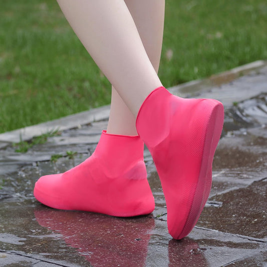 Overshoes - 1 Pair - Waterproof Silicone Overshoes - Reusable, Non-slip, Suitable for Outdoor Activities (Pink - Size M) - Main product image