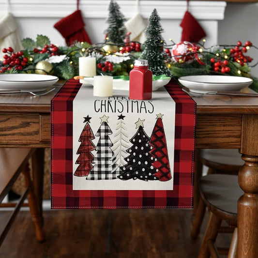 Table Runner - Christmas Table Runner - Christmas Decorations - Christmas Table Runner 33x183 cm - Christmas Table Decorations - Christmas Decorations 2024 - Christmas Decorations (Christmas Red) - Main product image