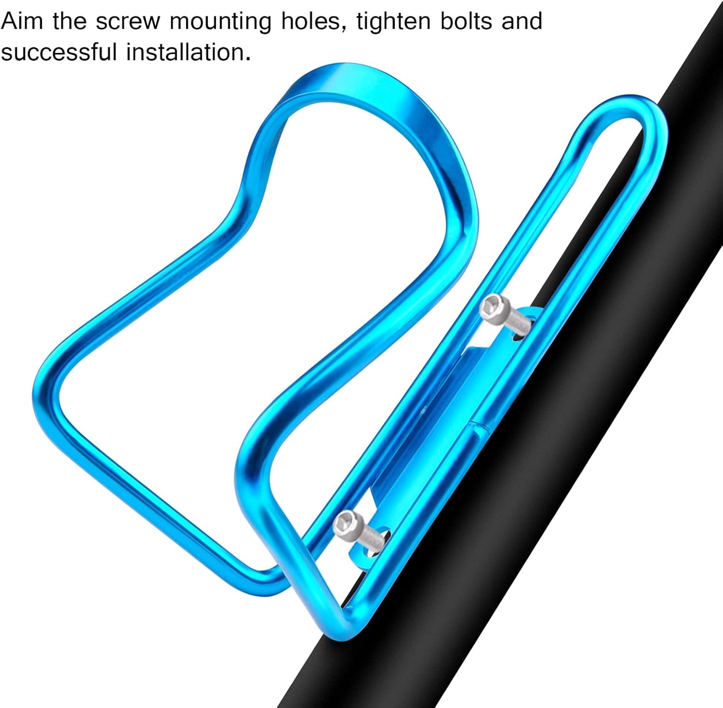 1-Pack - Lightweight Aluminum - Water Bottle Cage for Outdoor Activities (Blue) - Bicycle Accessories - Product image 5