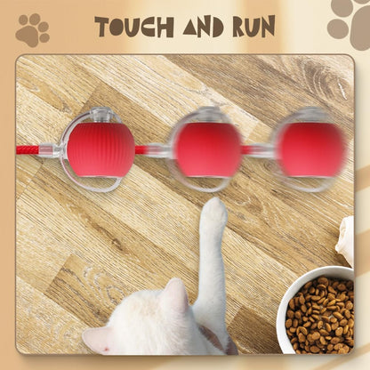 2 pcs 360° Smart Automatic Rolling Pet Ball, Rechargeable Irregular Movement for Cats & Dogs, Red - Product image 2