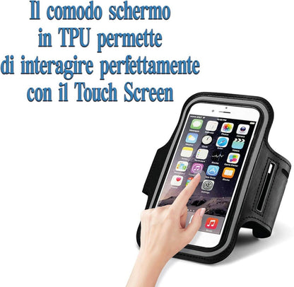 Phone Holder for Running - Running Armband - Suitable for phones up to 6.5 inches - Lightweight and universal phone holder for running, fitness and jogging