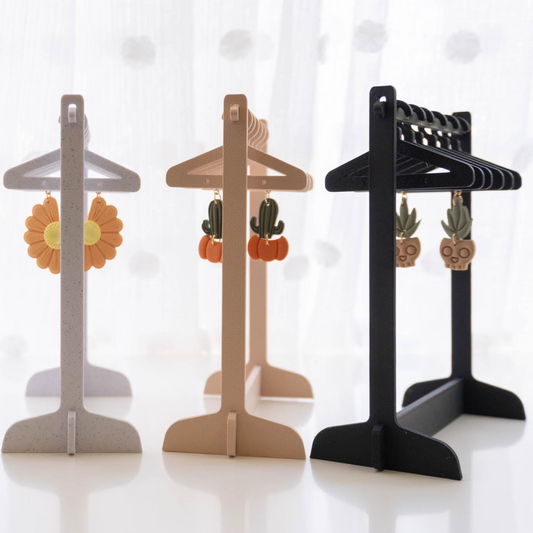 Earring Holder,Earring Display, Earring Hanger, , Jewelry Display Jewelry hanger Multiple style hangers available, clothing rack for earrings（brown） - Main product image