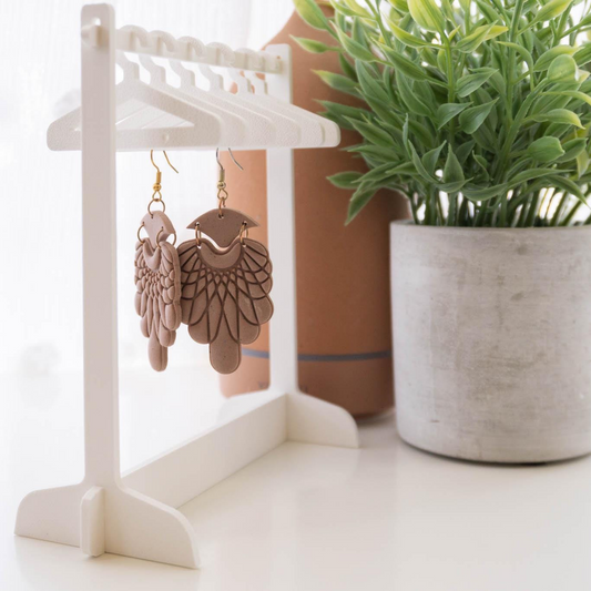 Earring Holder,Earring Display, Earring Hanger, , Jewelry Display Jewelry hanger Multiple style hangers available, clothing rack for earrings（White） - Main product image