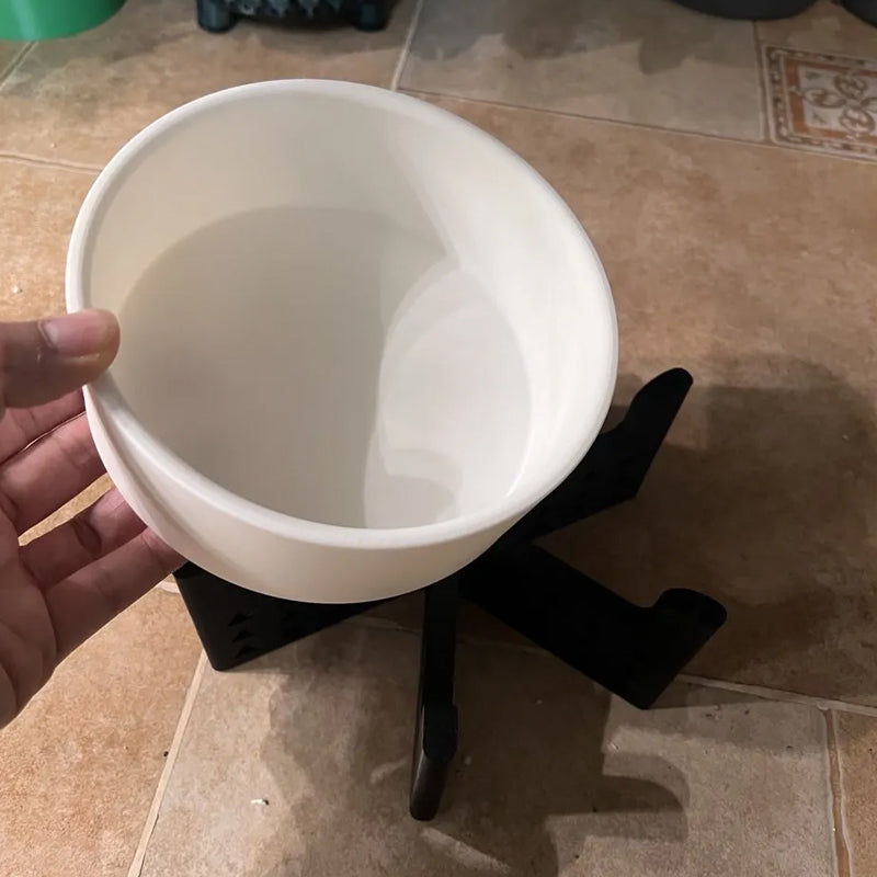 Elevator Pet Bowl, Neck Support Food Bowl, Easy to Clean (Elevator Cat Bowl), Black and White - Product image 3