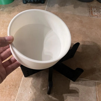 Elevator Pet Bowl, Neck Support Food Bowl, Easy to Clean (Elevator Cat Bowl), Black and White - Product image 3