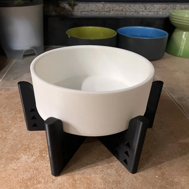Elevator Pet Bowl, Neck Support Food Bowl, Easy to Clean (Elevator Cat Bowl), Black and White - Product image 4