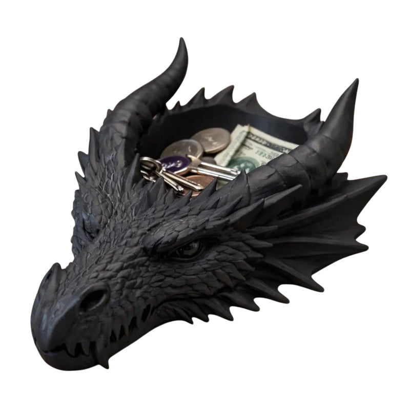 3D printed faucet-shaped storage tray, desktop and entryway organizer, suitable for desks, bedside tables, and entryways. Black. - Main product image