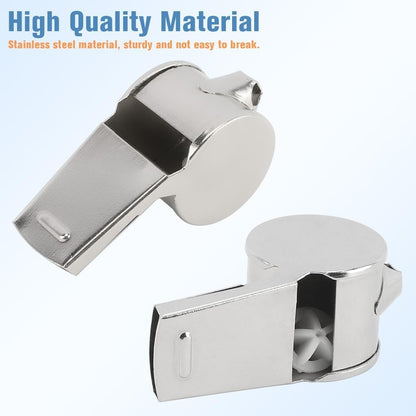 24 Pack Stainless Steel Whistles with Lanyards – Durable Loud Sports, Coaching, Referee, Party Favors, Outdoor Safety Whistles - Product image 5