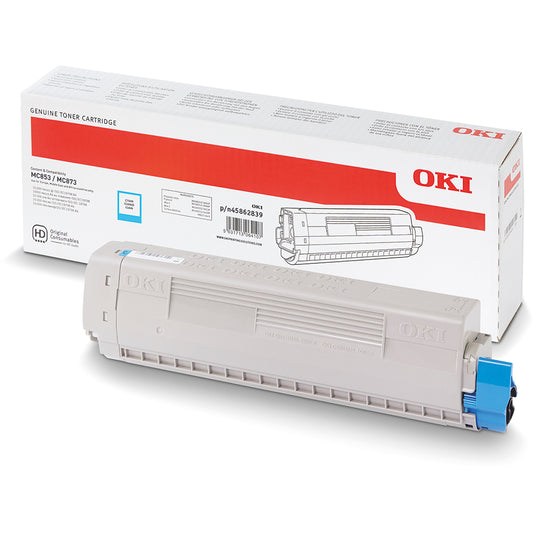 OKI MC853 Cyan Toner - Main product image