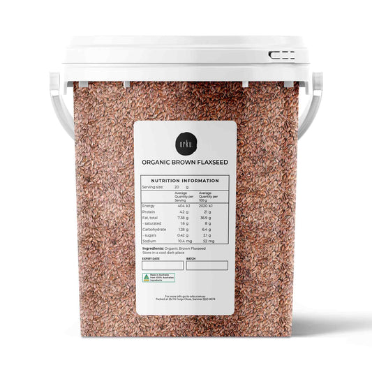 800g Organic Brown Linseed Flaxseed Tub Whole Flax Seed Non GMO Omega3 6 Fibre - Main product image