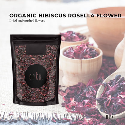 250g Organic Hibiscus Rosella Flower Crushed - Dried Herbal Tea Supplement - Product image 3
