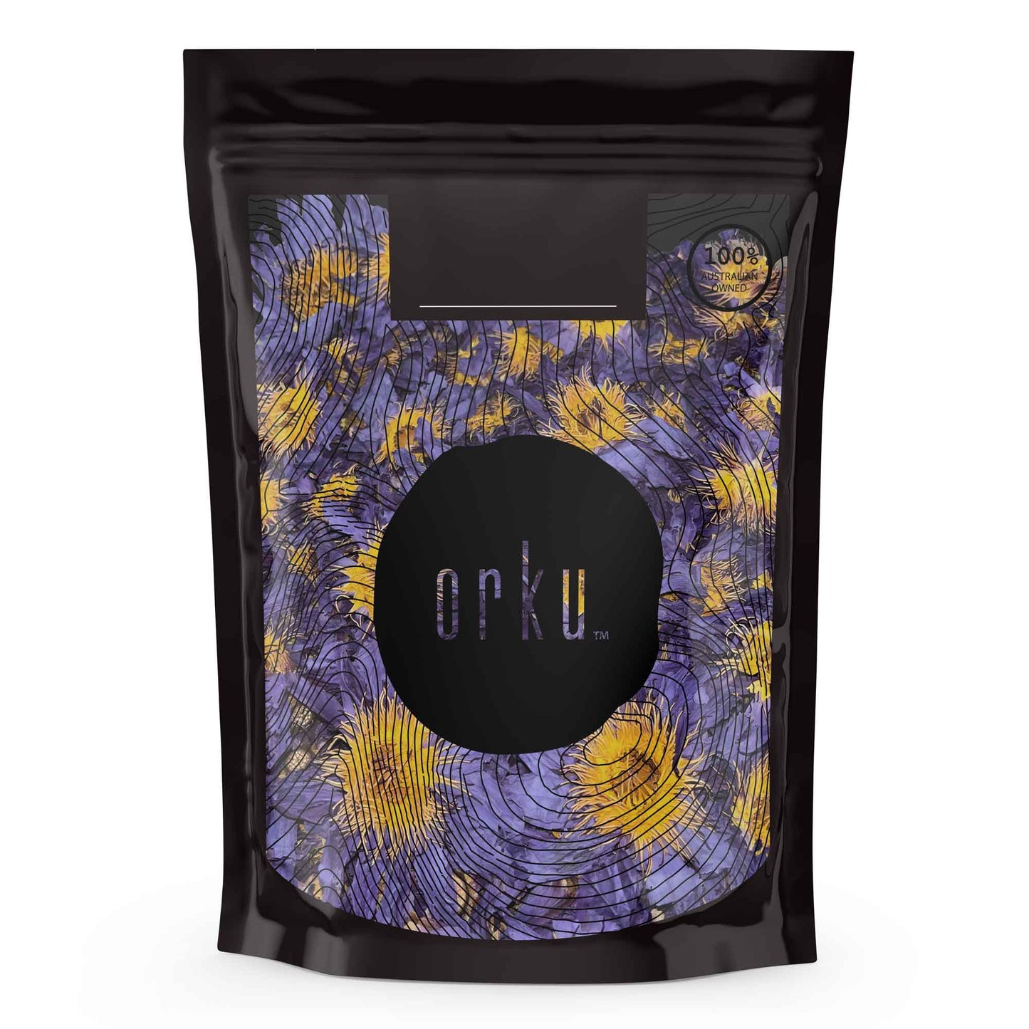 Orku 50g Dried Blue Lotus Flowers - Whole Open Lily Nymphaea Caerulea - Main product image