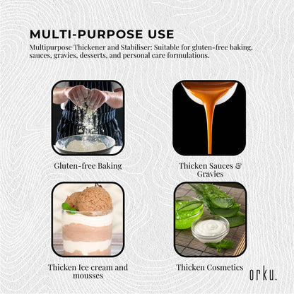 Orku 2Kg Xanthan Gum Thickener Pure Fine Powder 200 Mesh FCC E415 Food Additive - Product image 5