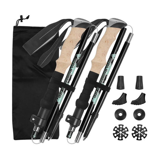 Social Hike Trekking Poles Set of 2 Adjustable Lightweight Hiking Walking Sticks - Main product image