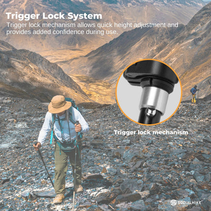 Social Hike Trekking Poles Set of 2 Adjustable Lightweight Hiking Walking Sticks - Product image 6