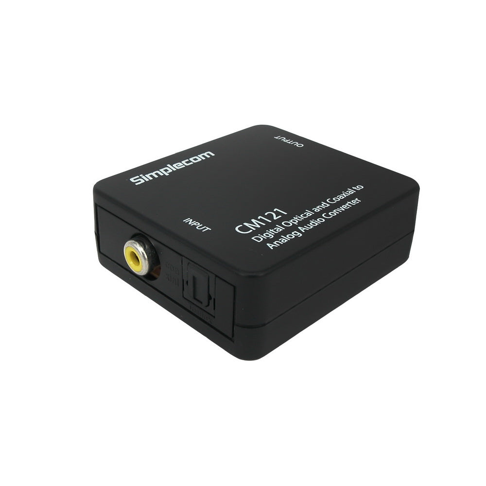 Simplecom CM121 Digital Optical Toslink and Coaxial to Analog RCA Audio Converter  - Main product image