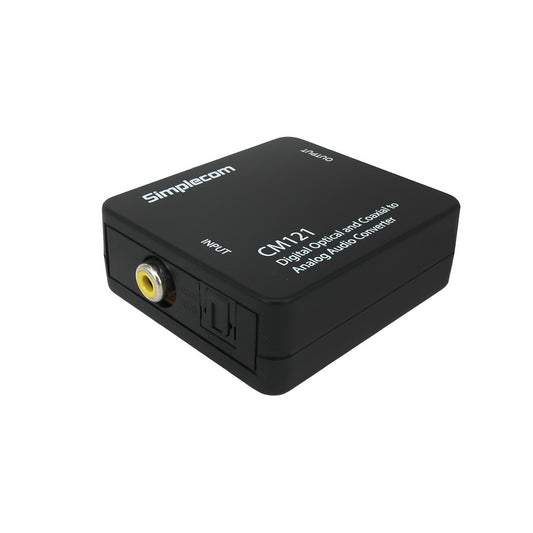 Simplecom CM121 Digital Optical Toslink and Coaxial to Analog RCA Audio Converter  - Main product image
