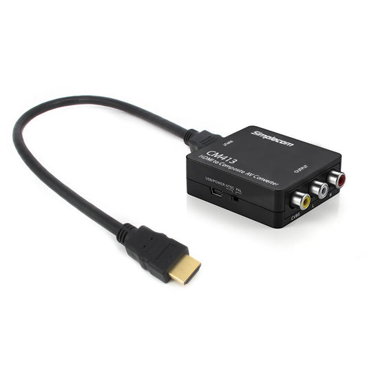 Simplecom CM413 HDMI to Composite AV CVBS 3RCA Video Converter 1080p Downscaling - Main product image