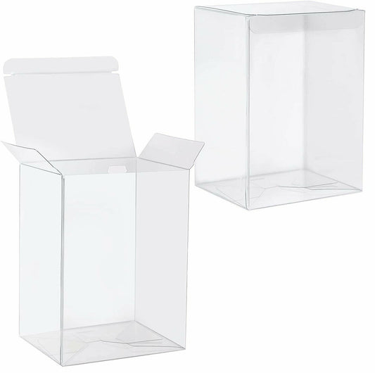 100 Pack of Large Plastic 22x14.5cm Rectangle Cube Box - Exhibition Gift Product Showcase Clear Plastic Shop Display Storage Packaging Box - Main product image
