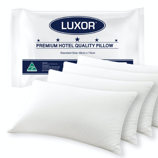 Luxor Australian Made Hotel Quality Pillow Standard Size Four Pack - Main product image