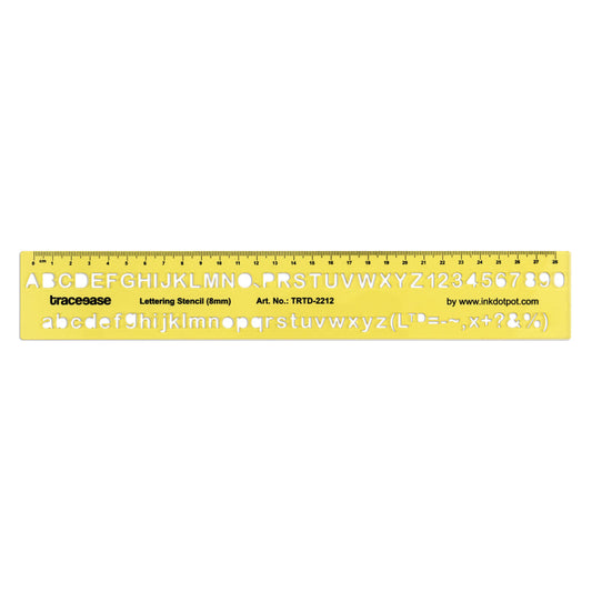 English Alphabet Numbers Lettering Template Drafting Tools Alphabet Stencils 8mm Alphabet Size - Main product image