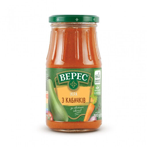 VERES 500g Zucchini Spread with Fresh Vegetables - Product of Ukraine - Main product image