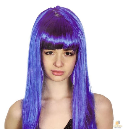 LONG WIG Straight Party Hair Costume Fringe Cosplay Fancy Dress 70cm Womens - Blue (22458) - Product image 2