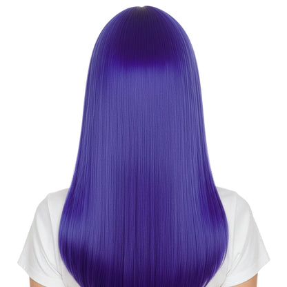 LONG WIG Straight Party Hair Costume Fringe Cosplay Fancy Dress 70cm Womens - Blue (22458) - Product image 3