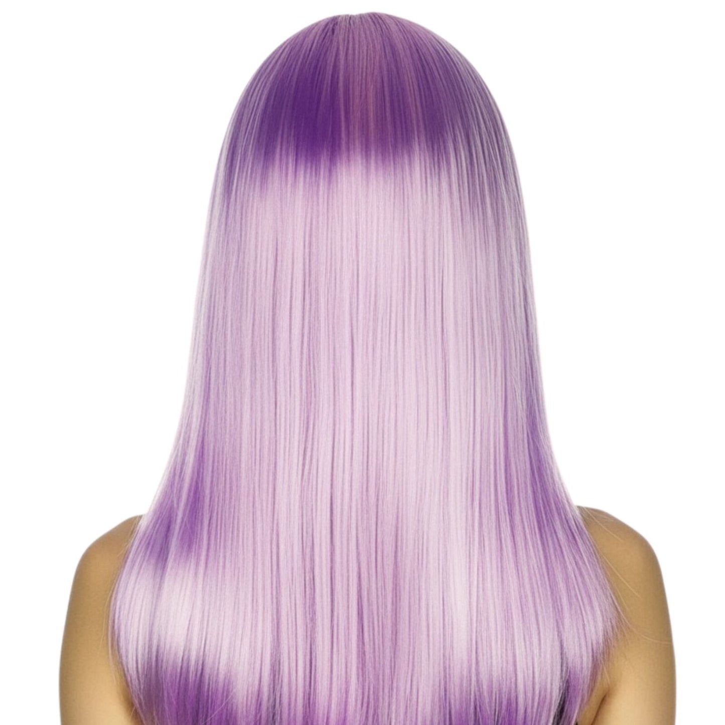 LONG WIG Straight Party Hair Costume Fringe Cosplay Fancy Dress 70cm Womens - Light Purple (22457) - Product image 3