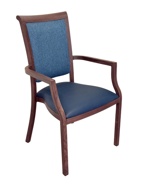 Harvey Dining Chair Stackable w Faux Leather Seat 95cm - Main product image