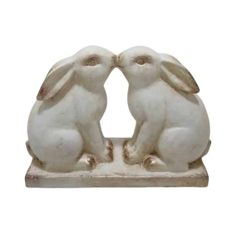 Kissing Rabbits Statue 46cm - Main product image