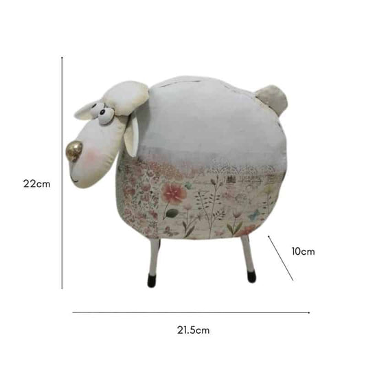 Pink And Green Floral Sheep 22cm - Main product image
