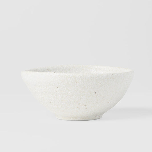 Egg Shaped Bowl 13cm Shell White Glaze - Main product image